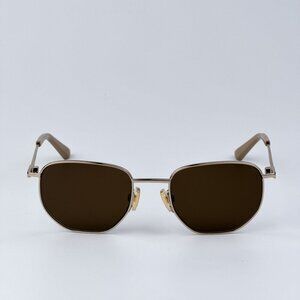 Bottega Veneta BV1301S 002 BRAND NEW Sunglasses Gold Brown Split Panthos Unisex